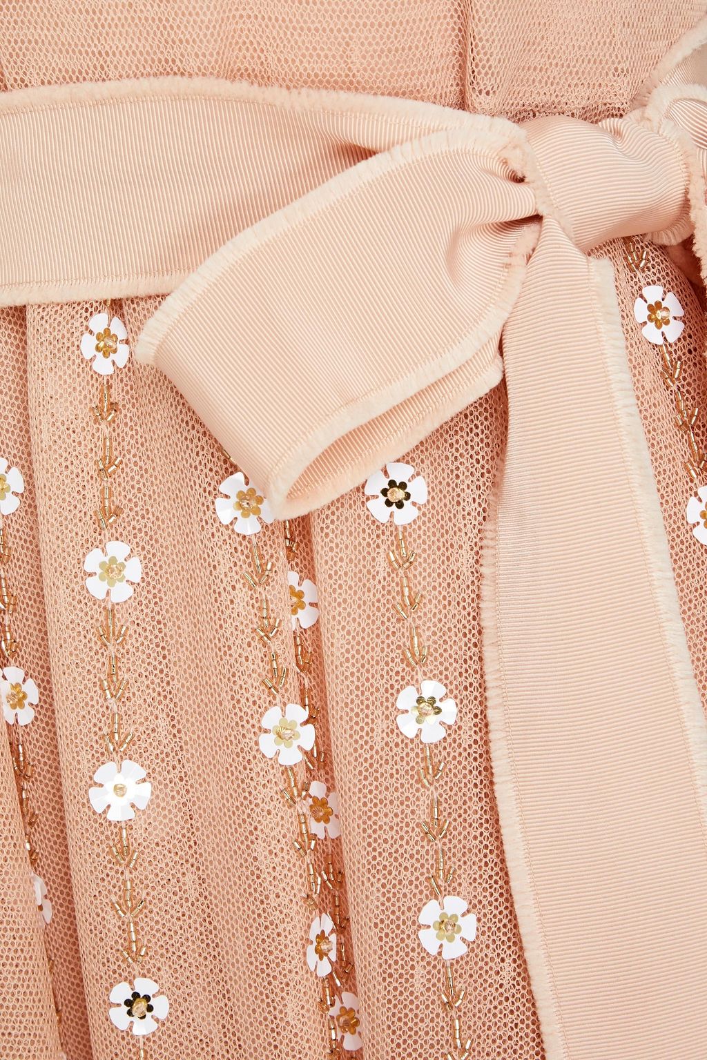 REDVALENTINO Embellished point d'esprit midi dress