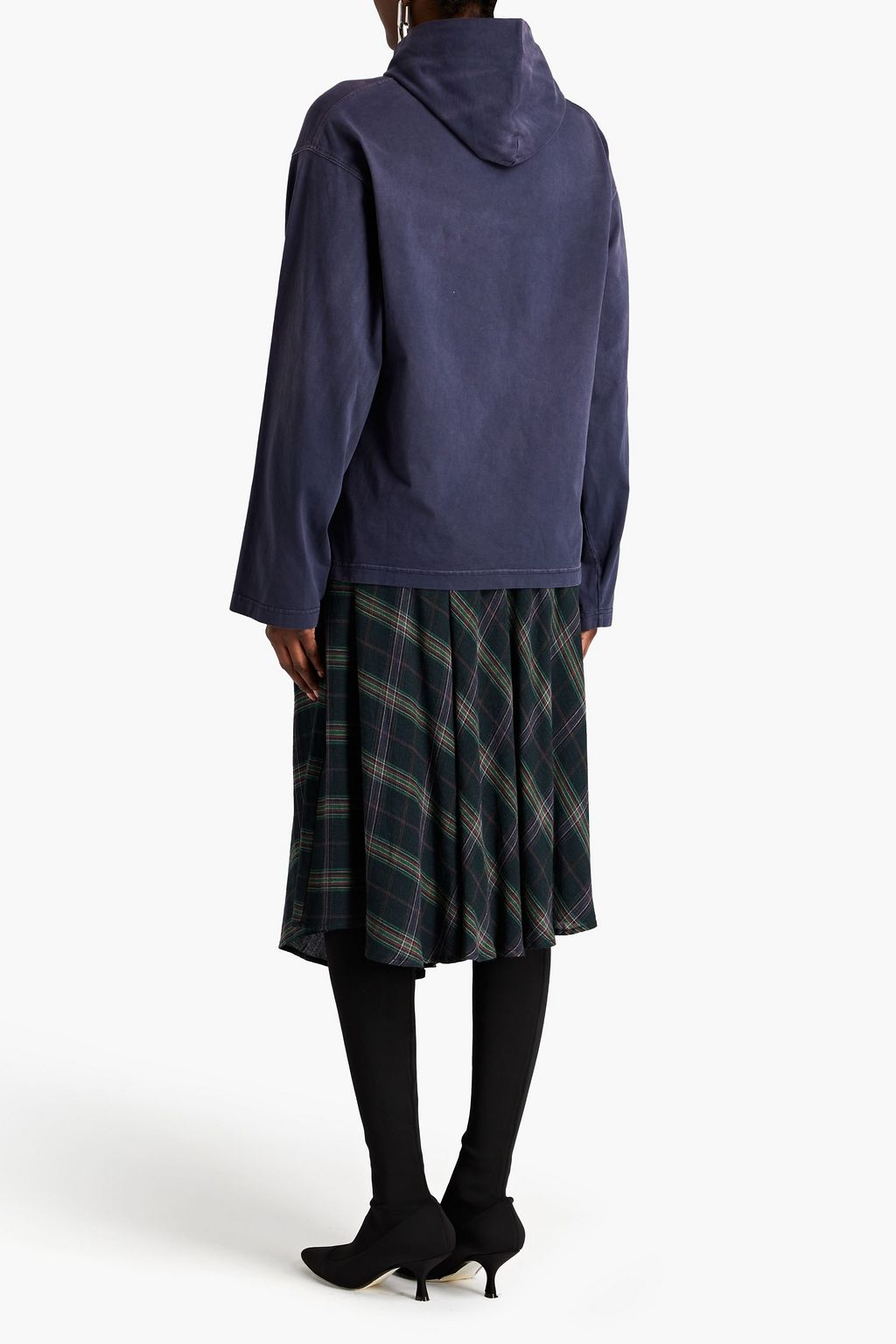 BALENCIAGA コットンジャージー フーディ プリント入り