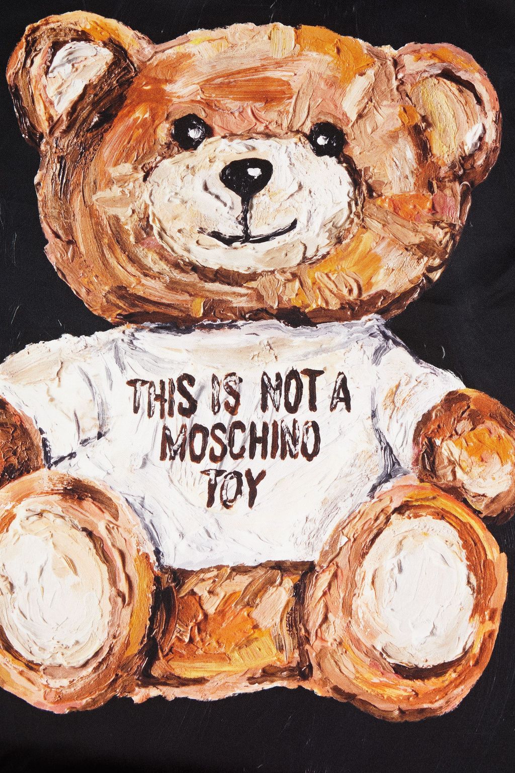 MOSCHINO Printed silk-twill scarf