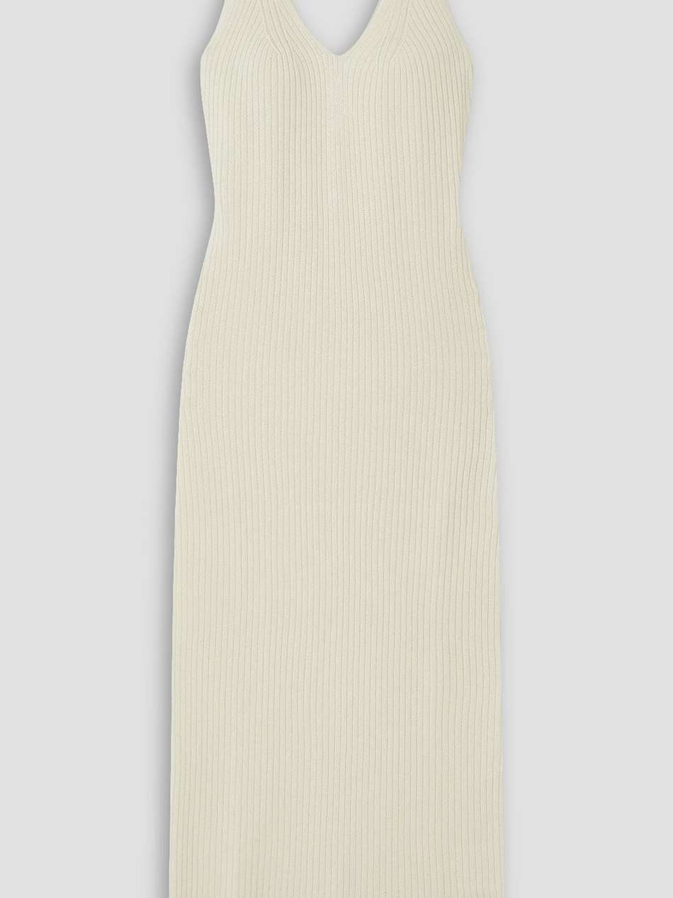 viola ribbed silk and cashmere-blend maxi dress