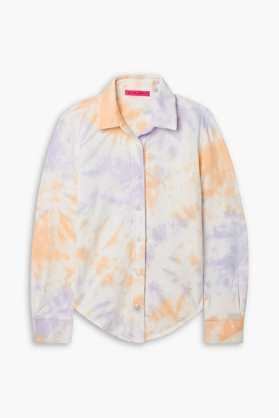 The Elder Statesman Hemd Aus Einer Baumwoll-kaschmirmischung Mit Batikmuster In Multi