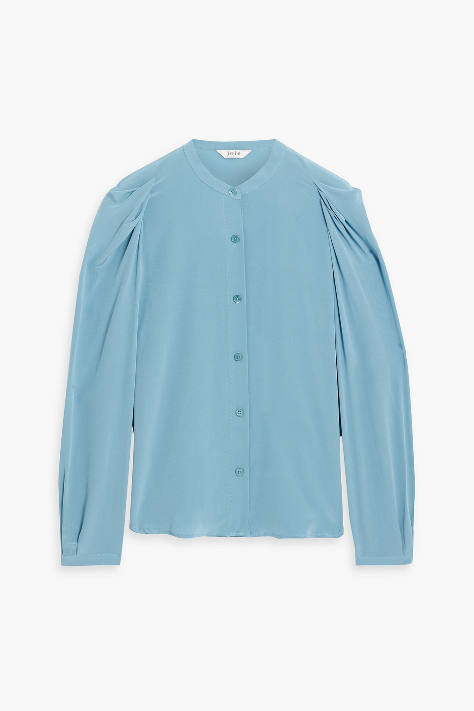 Joie Eldridge Silk Crepe De Chine Blouse In Teal