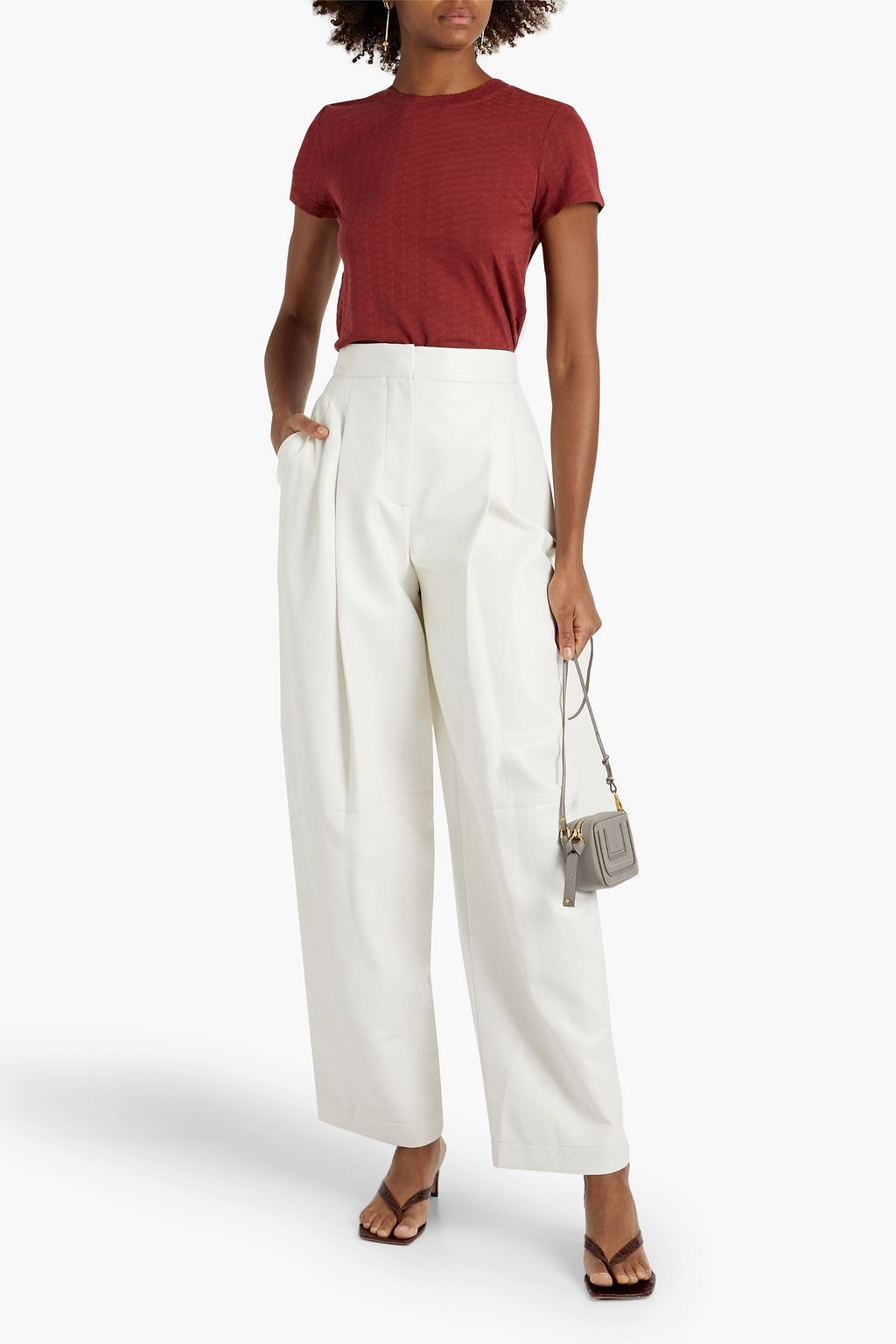 JOIE Francis pointelle-knit top
