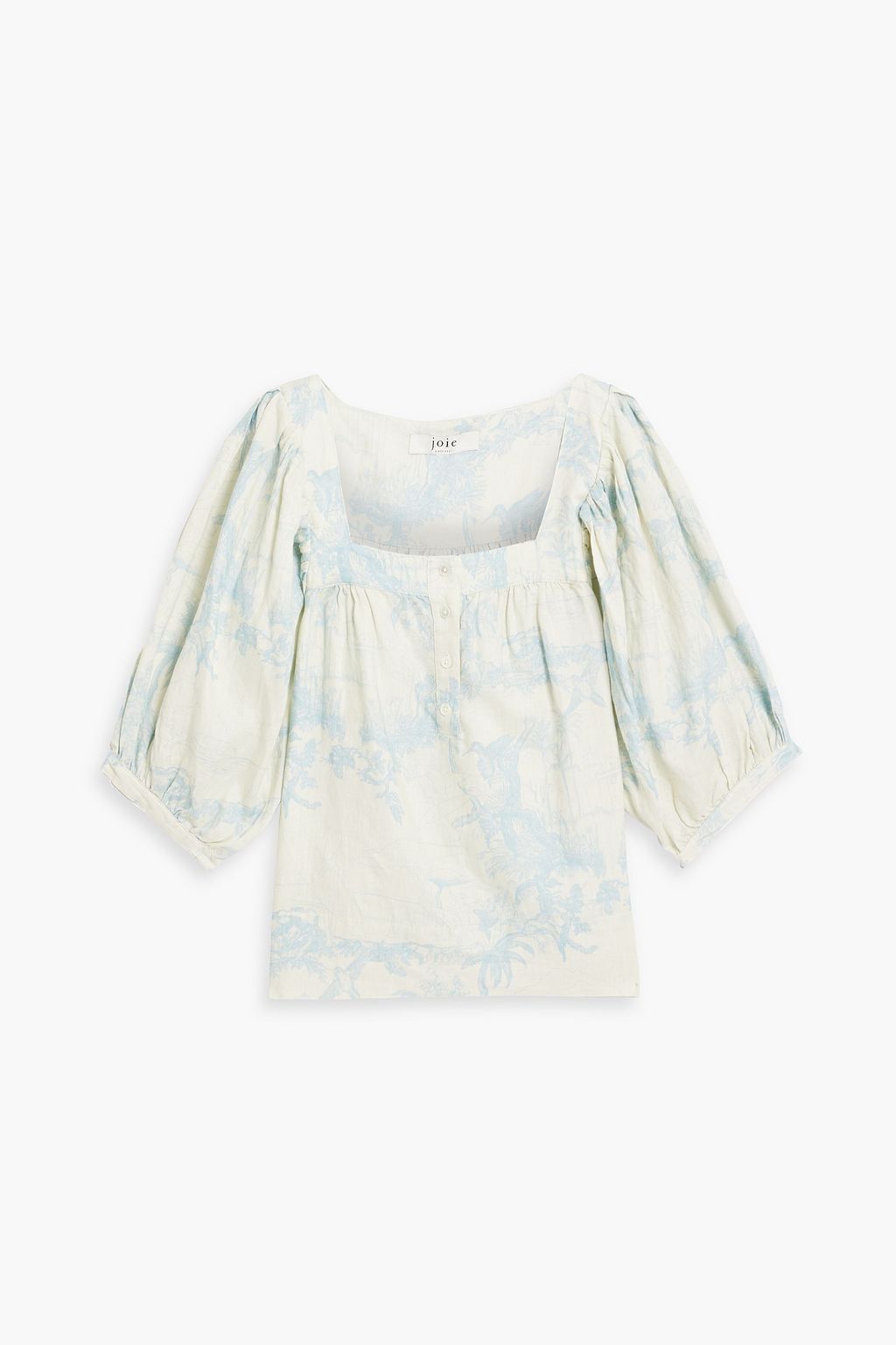 JOIE Leroye printed linen top THE OUTNET