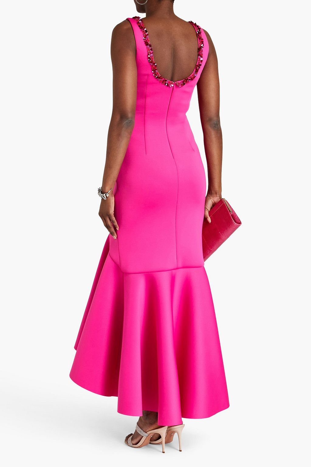 BADGLEY MISCHKA スキューバ ロングドレス アシンメトリー