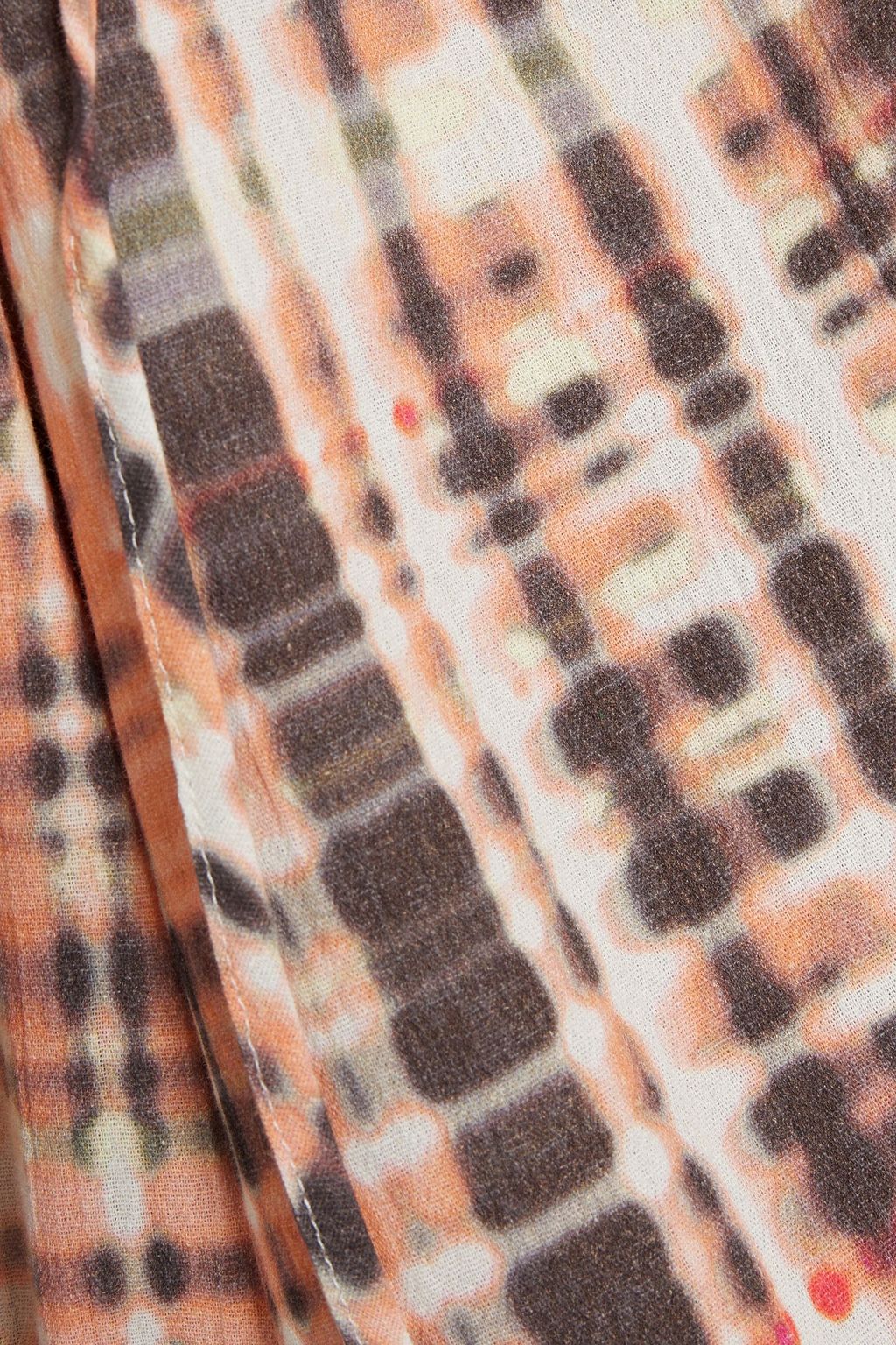 JOIE Jindrah gathered printed cotton blouse