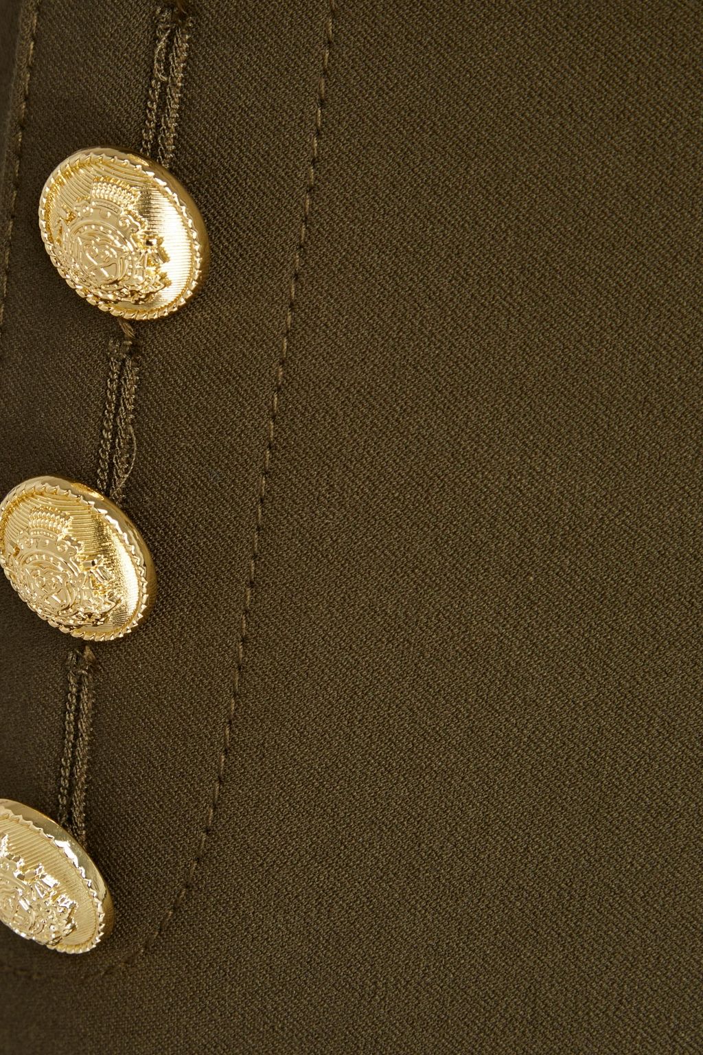 DEREK LAM 10 CROSBY Buton-embellished cotton-blend twill flared pants