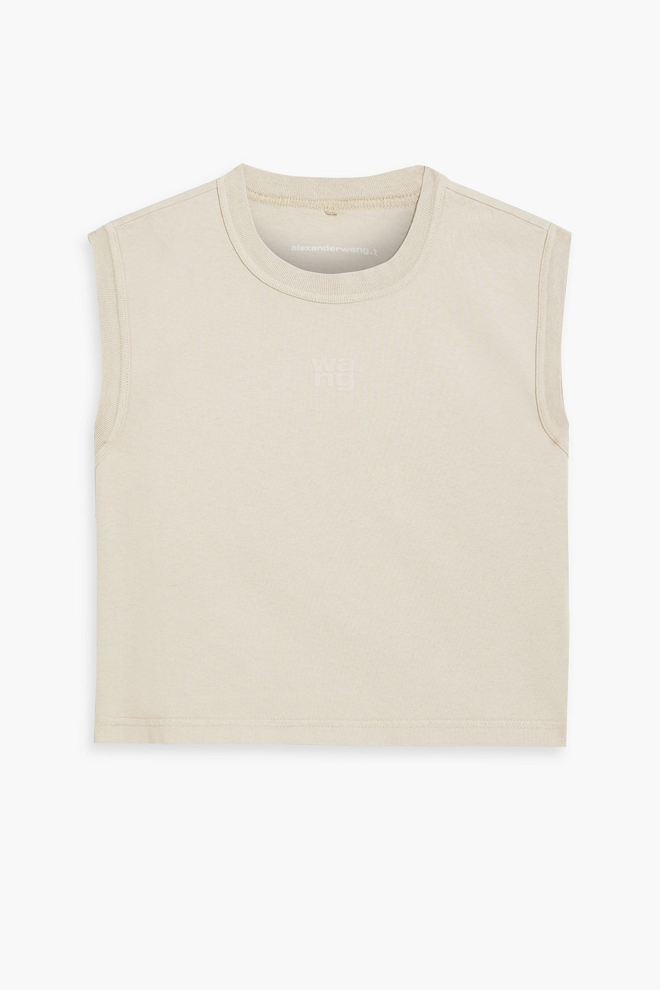 alexanderwang.t Cropped printed cotton-jersey top