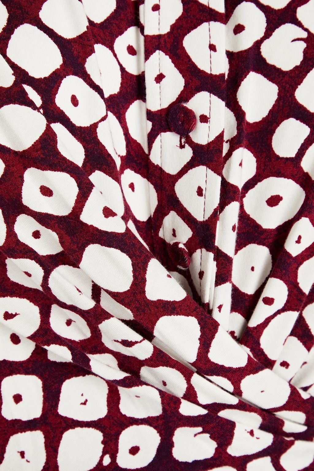 DIANE VON FURSTENBERG 랩 스타일 프린트 저지 점프수트