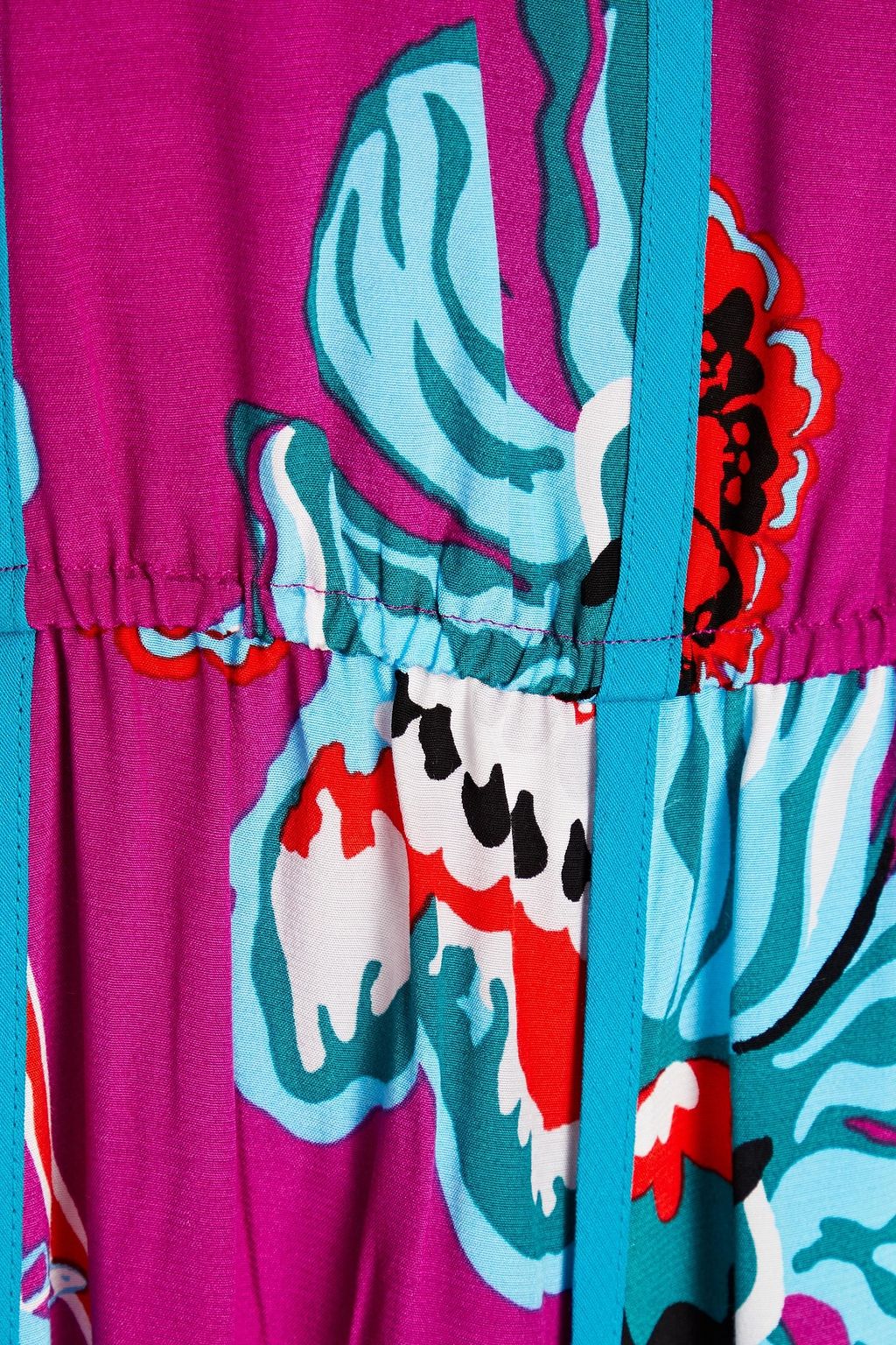 DIANE VON FURSTENBERG فستان "سكوت" متوسط الطول من الفوال مزين بطبعات
