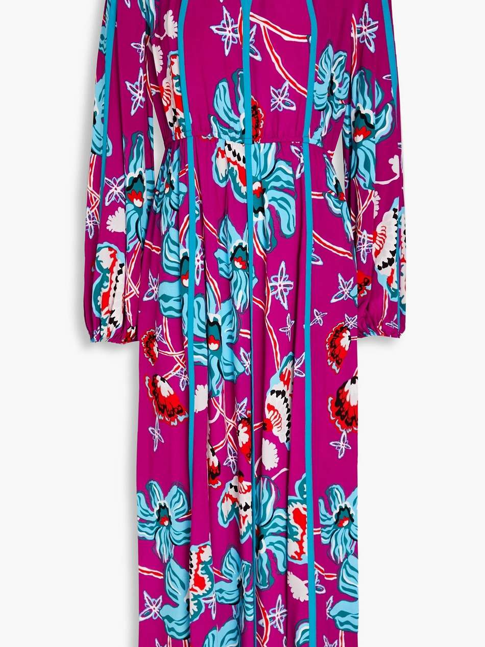 scott printed voile midi dress