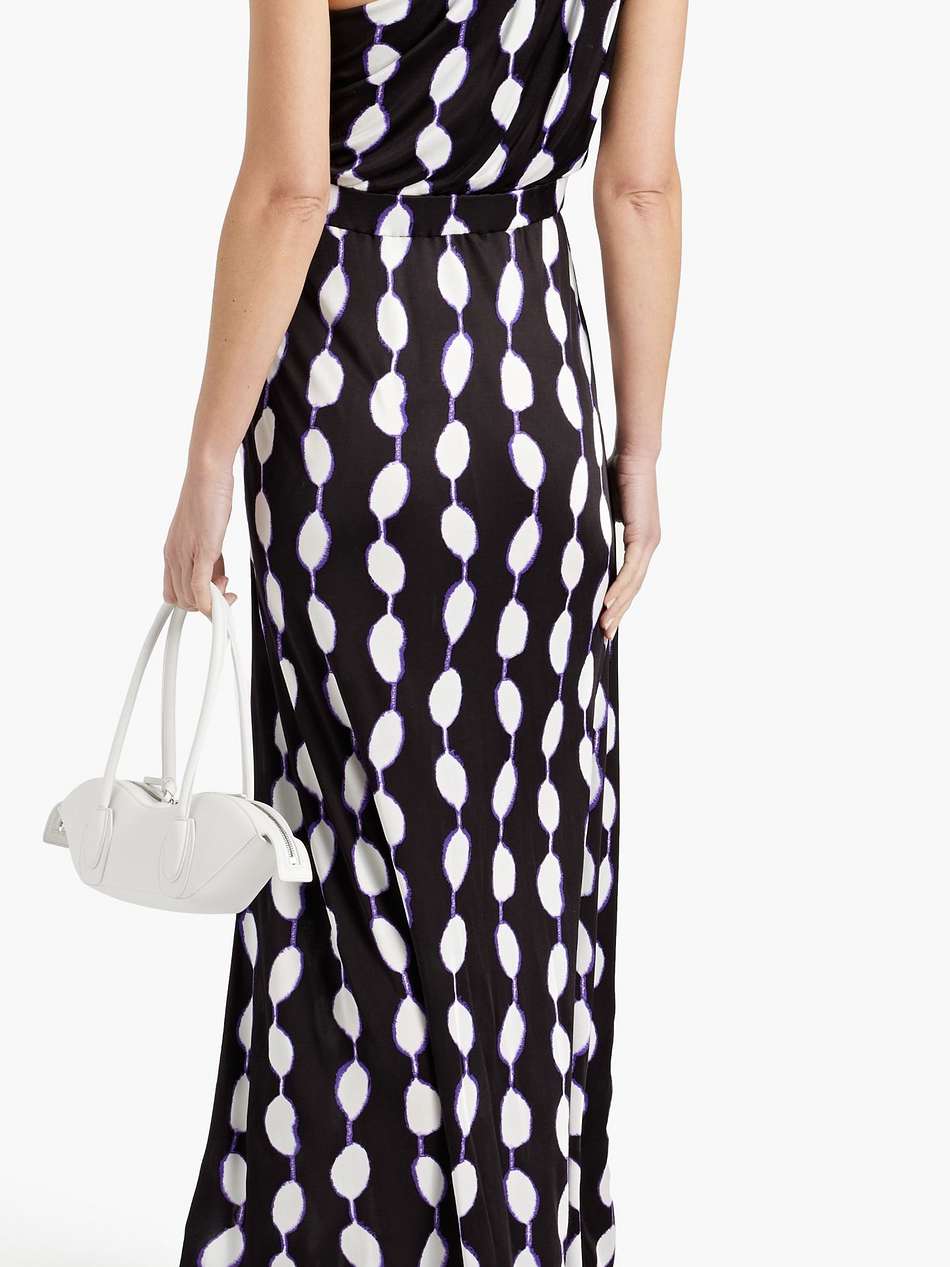kiera one-shoulder printed jersey maxi dress