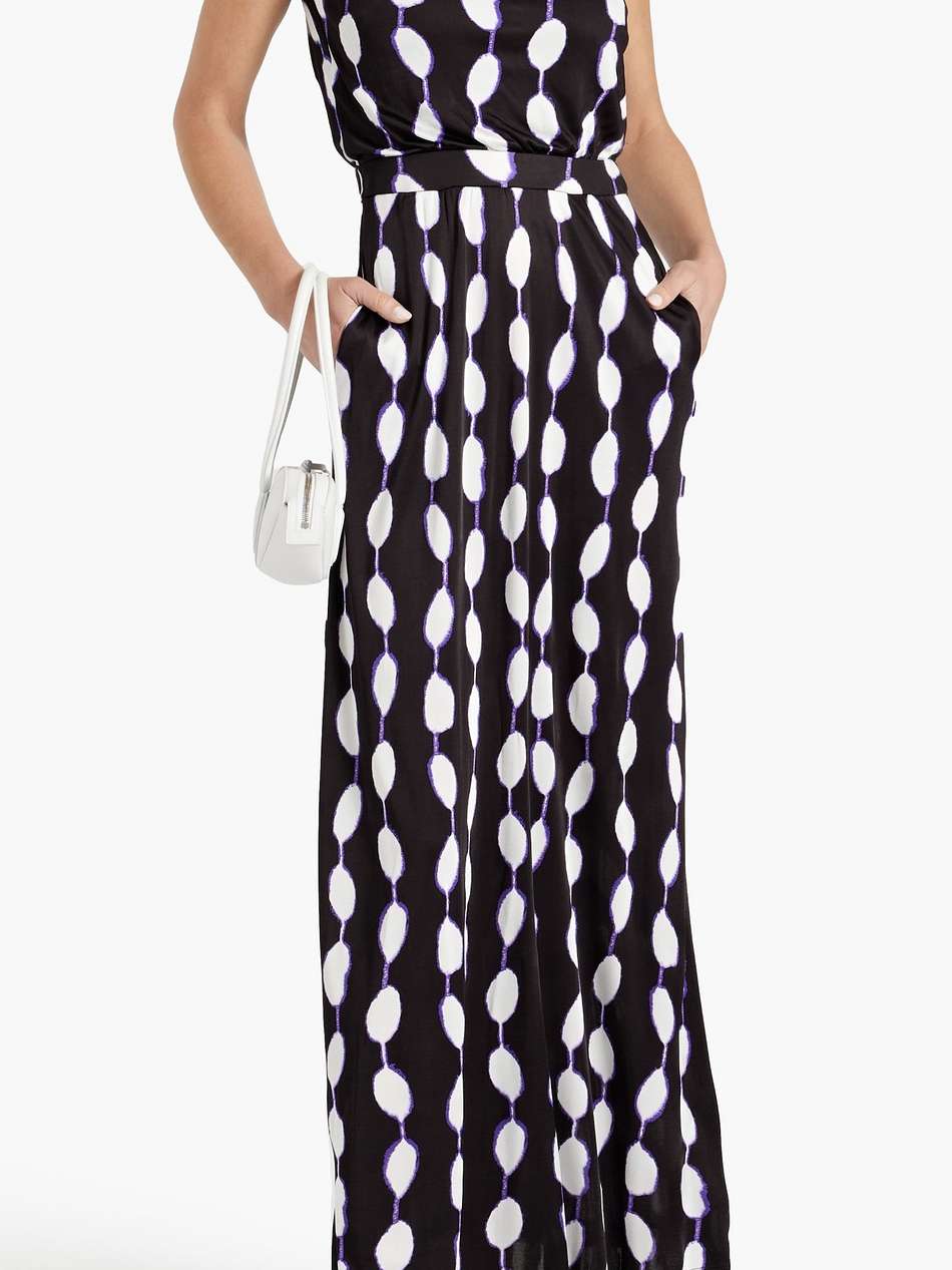kiera one-shoulder printed jersey maxi dress