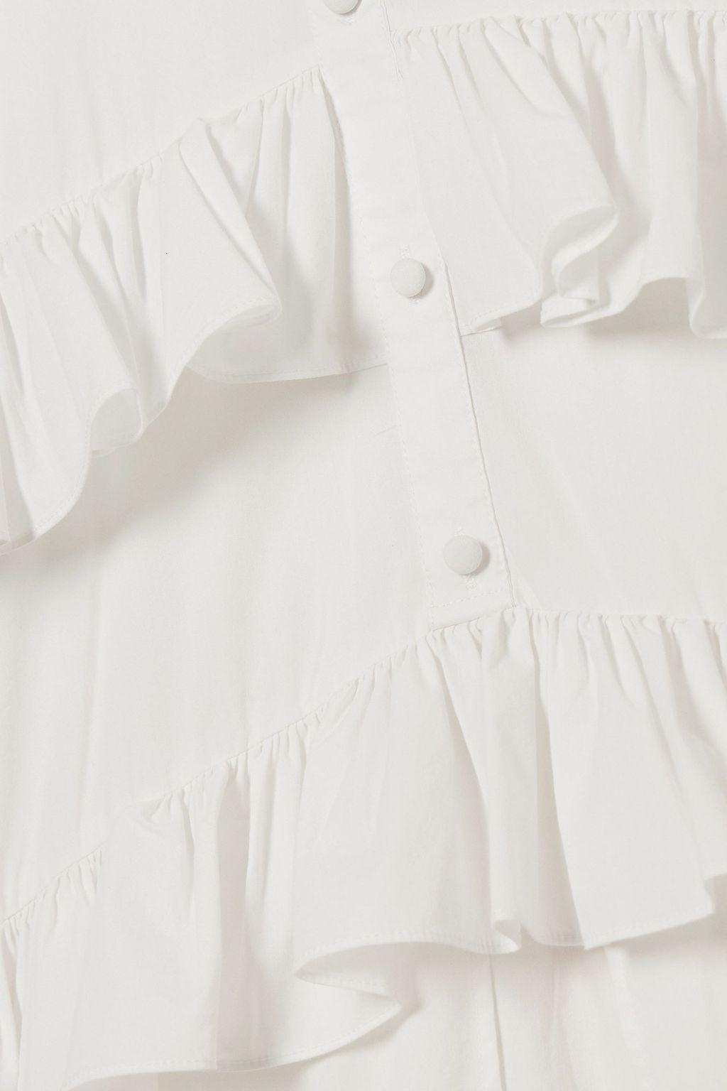 CAROLINE CONSTAS Iva tiered ruffled cotton-blend poplin maxi dress