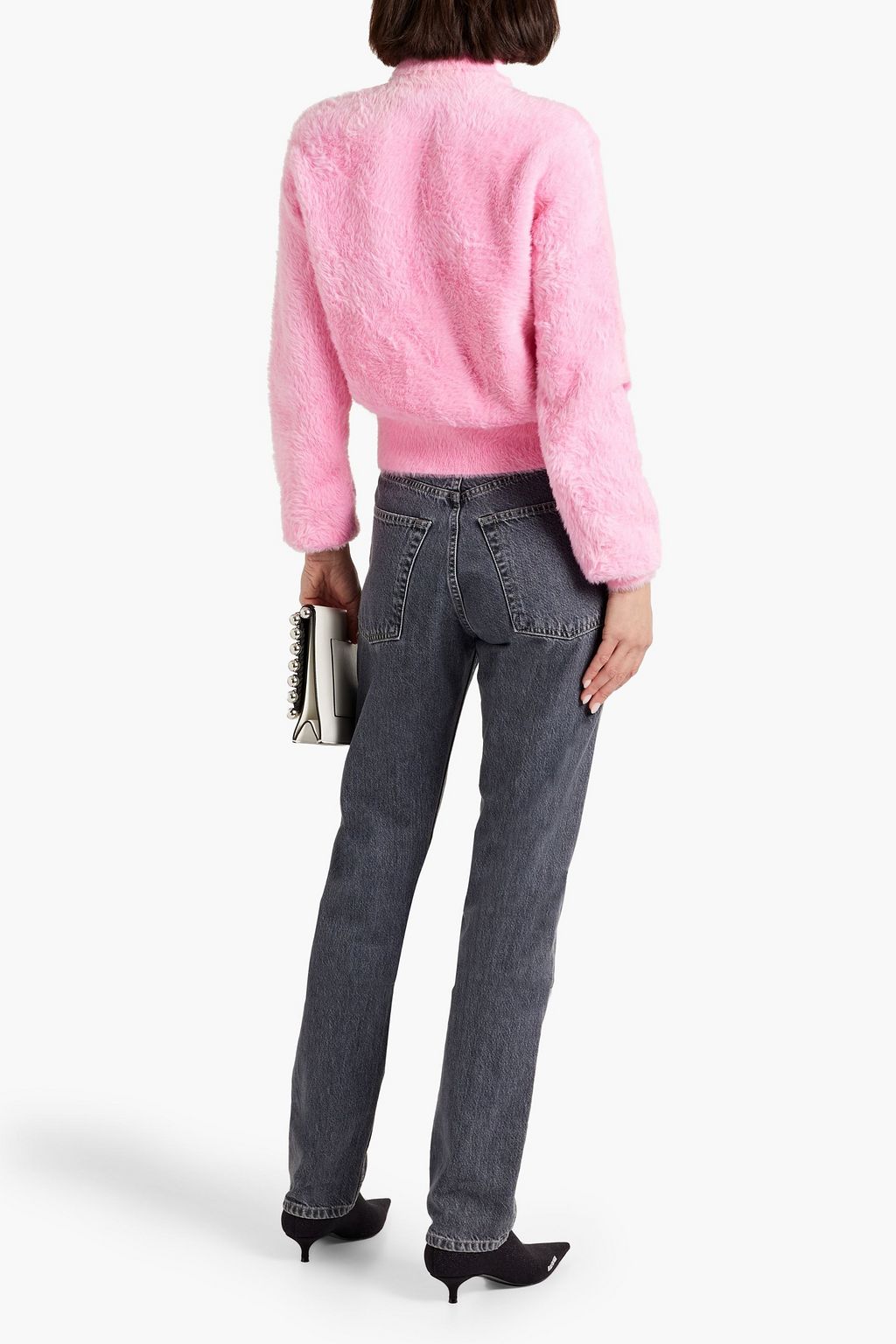 ALEXANDERWANG.T Faux fur turtleneck sweater