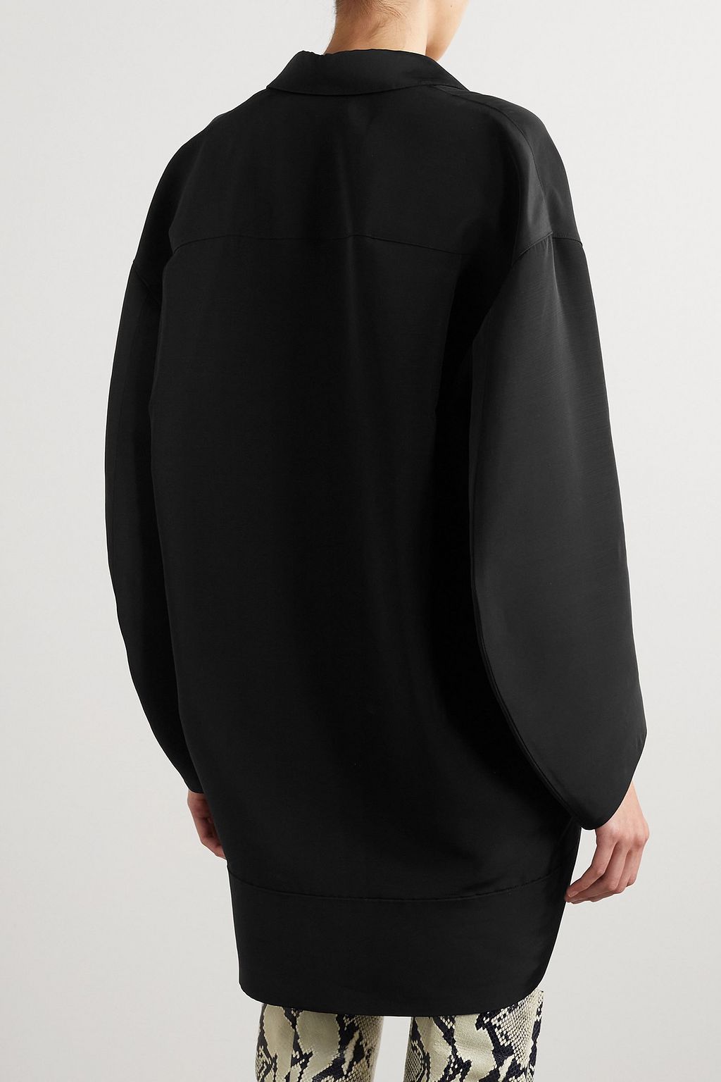 KHAITE Kal faille mini shirt dress