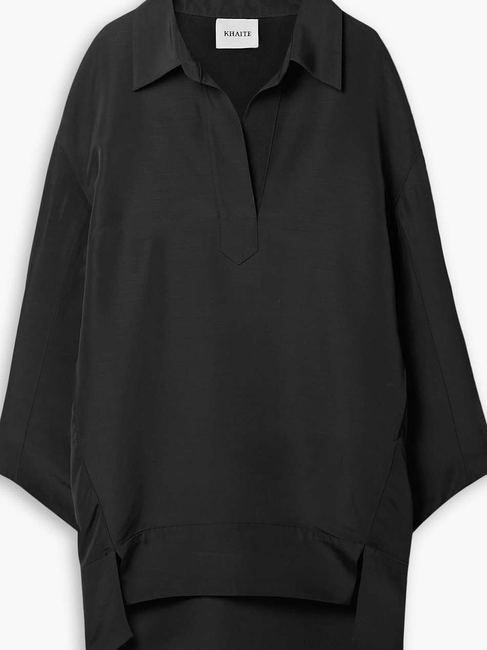 kal faille mini shirt dress