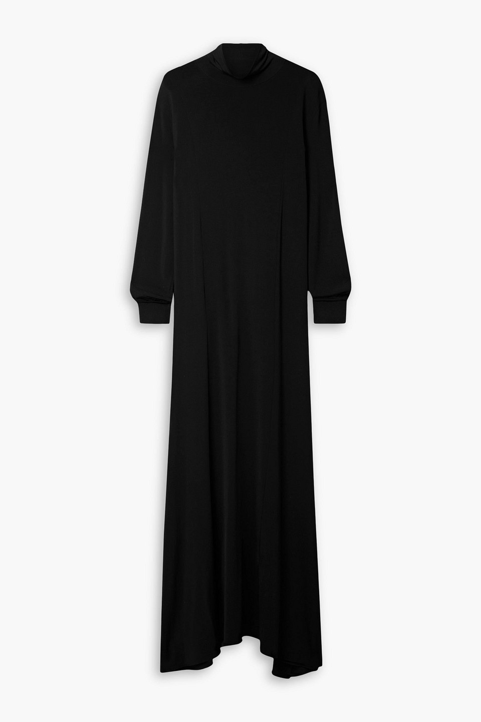 Khaite Richie Stretch-jersey Turtleneck Maxi Dress In Black