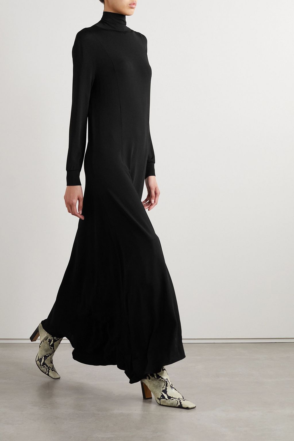 KHAITE Richie stretch-jersey turtleneck maxi dress