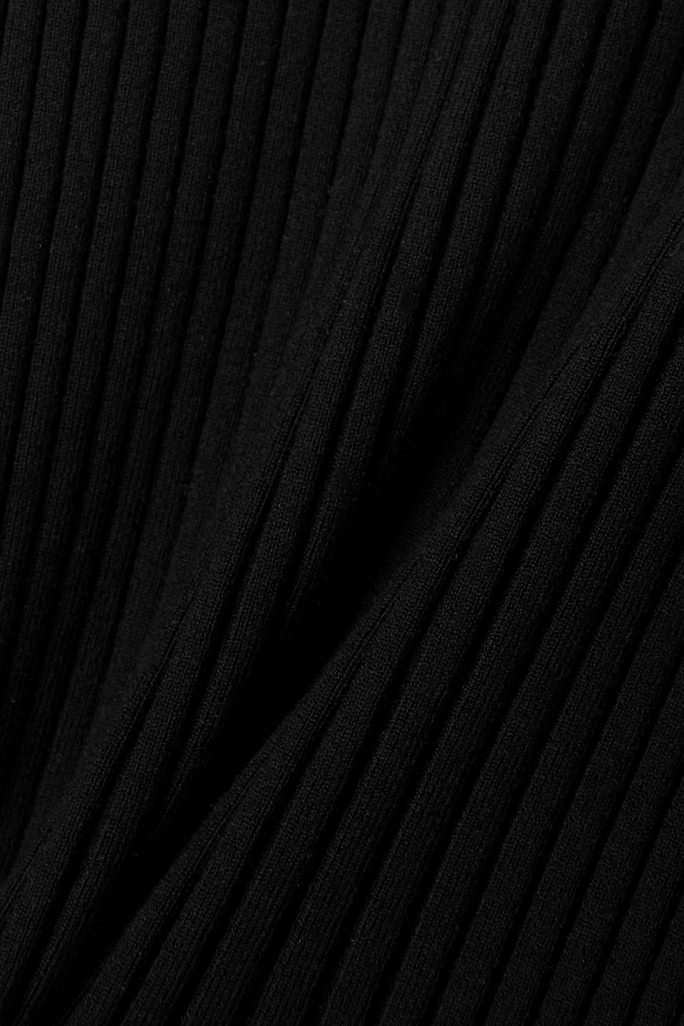 KHAITE SAPPHI RIBBED WOOL-BLEND MIDI SKIRT