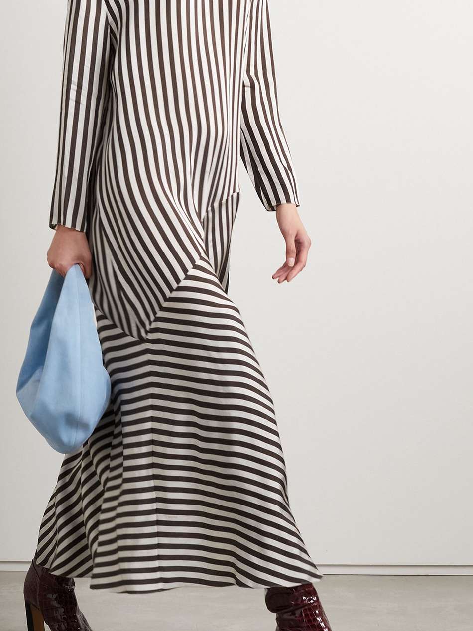bellamy striped woven maxi dress