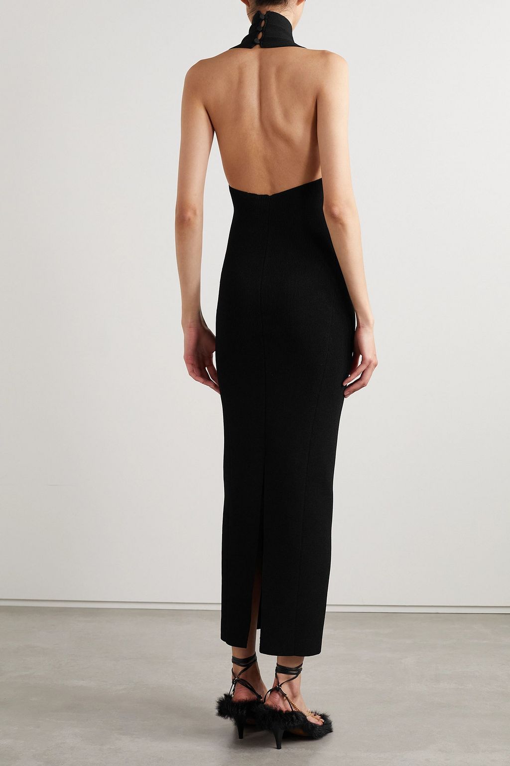 KHAITE Amalfi stretch-knit halterneck maxi dress