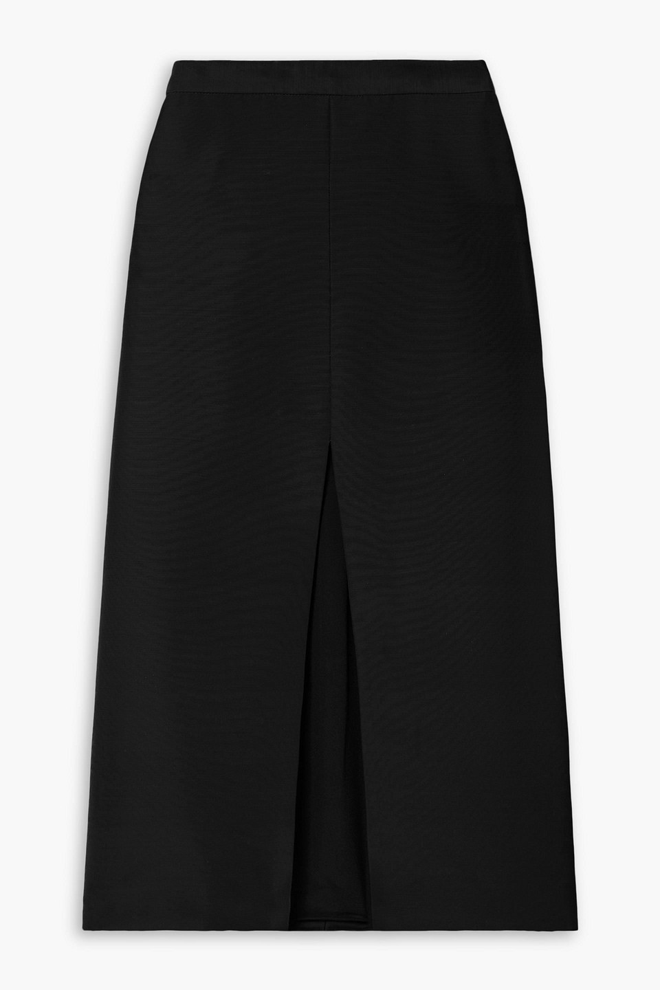 Khaite Wool And Viscose Midi Skirt In Black