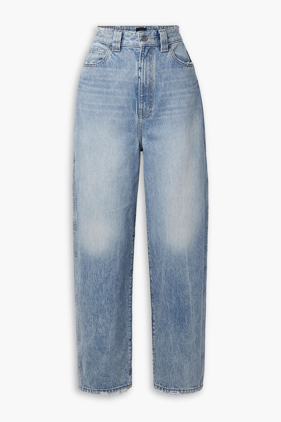Khaite Martin High-rise Straight-leg Jeans In Light Denim