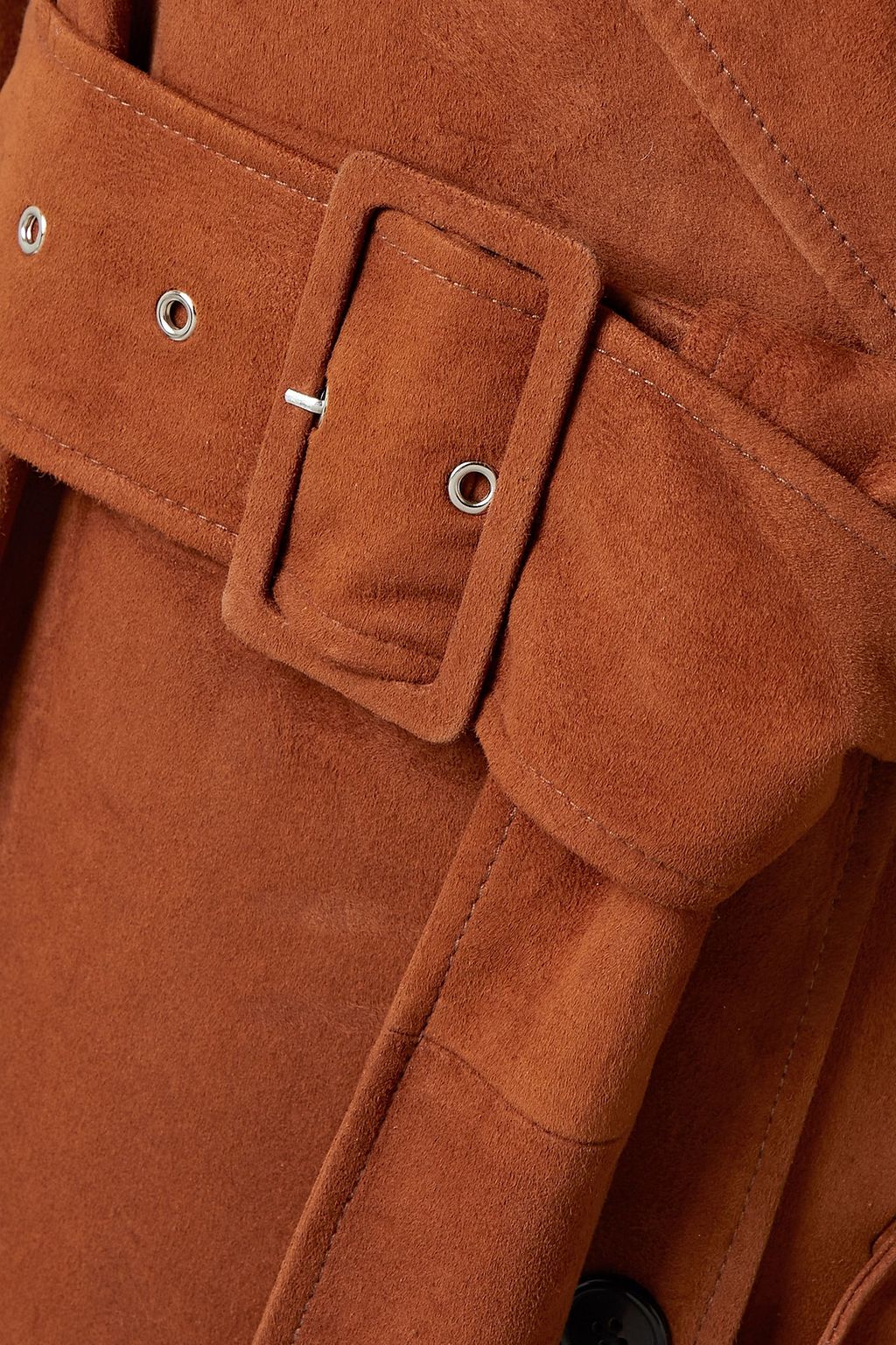 KHAITE Rennie belted suede trench coat