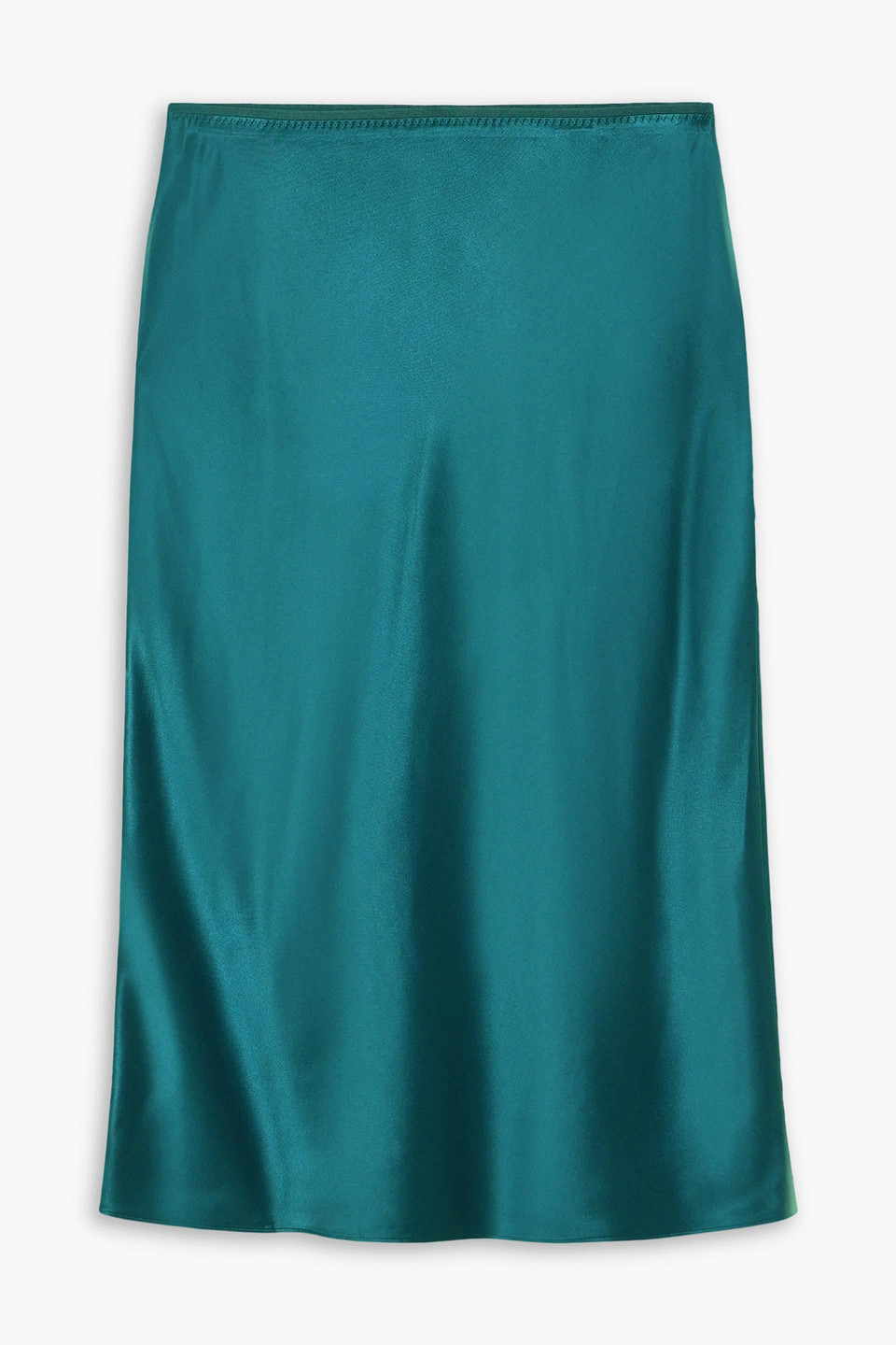 Joseph Isaak Silk-satin Skirt In Petrol