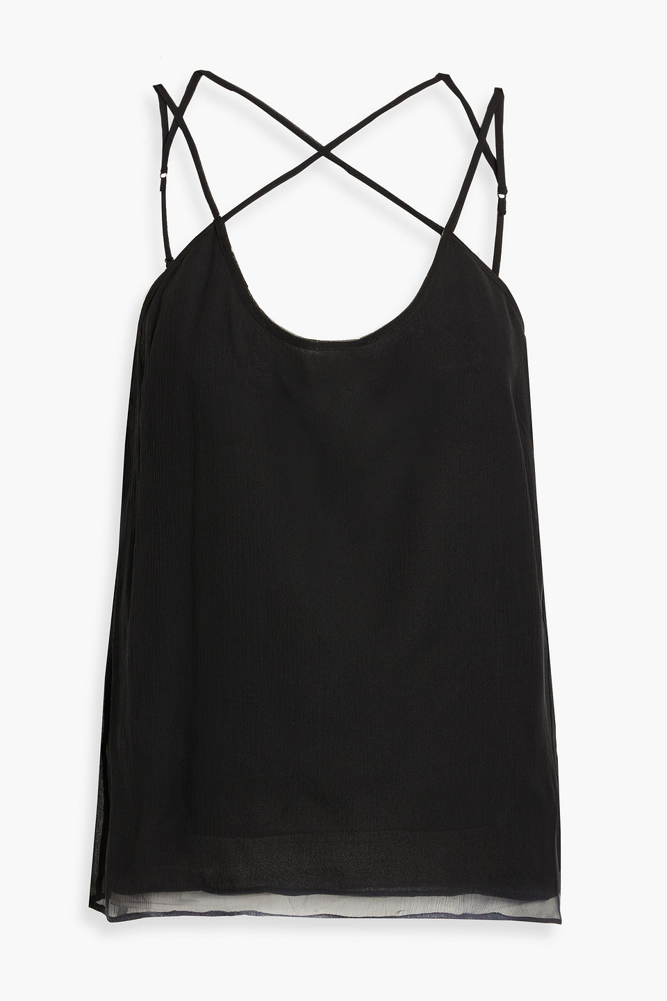 Shop Joie Maywood Silk-georgette Camisole In Black