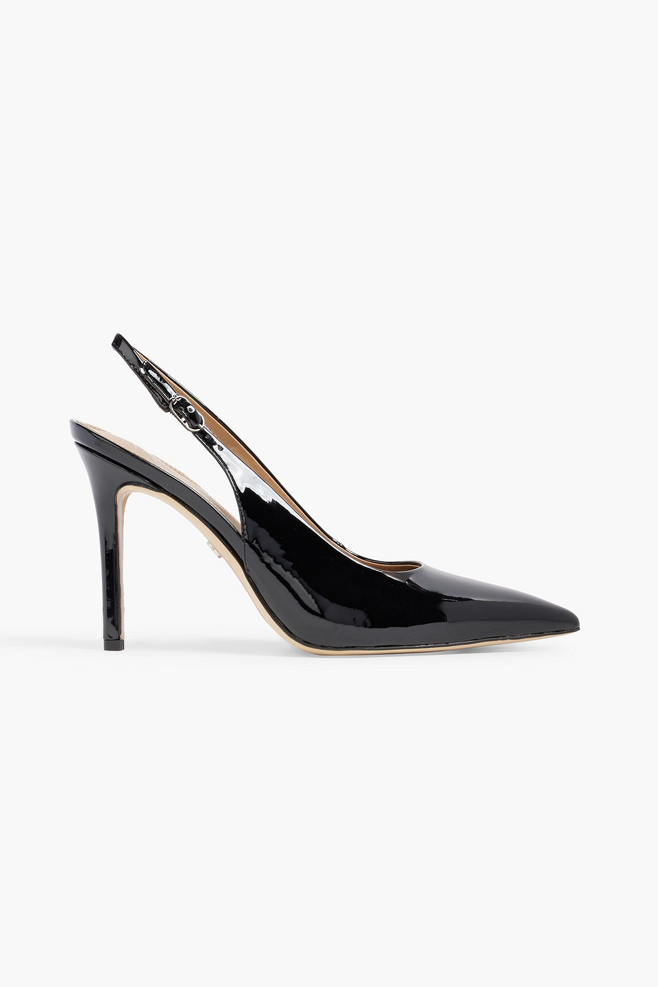 SAM EDELMAN HAZEL FAUX PATENT-LEATHER SLINGBACK PUMPS,3074457345635766686