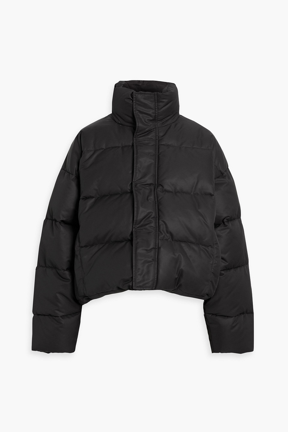 Balenciaga Quilted Shell Hooded Jacket In Black ModeSens