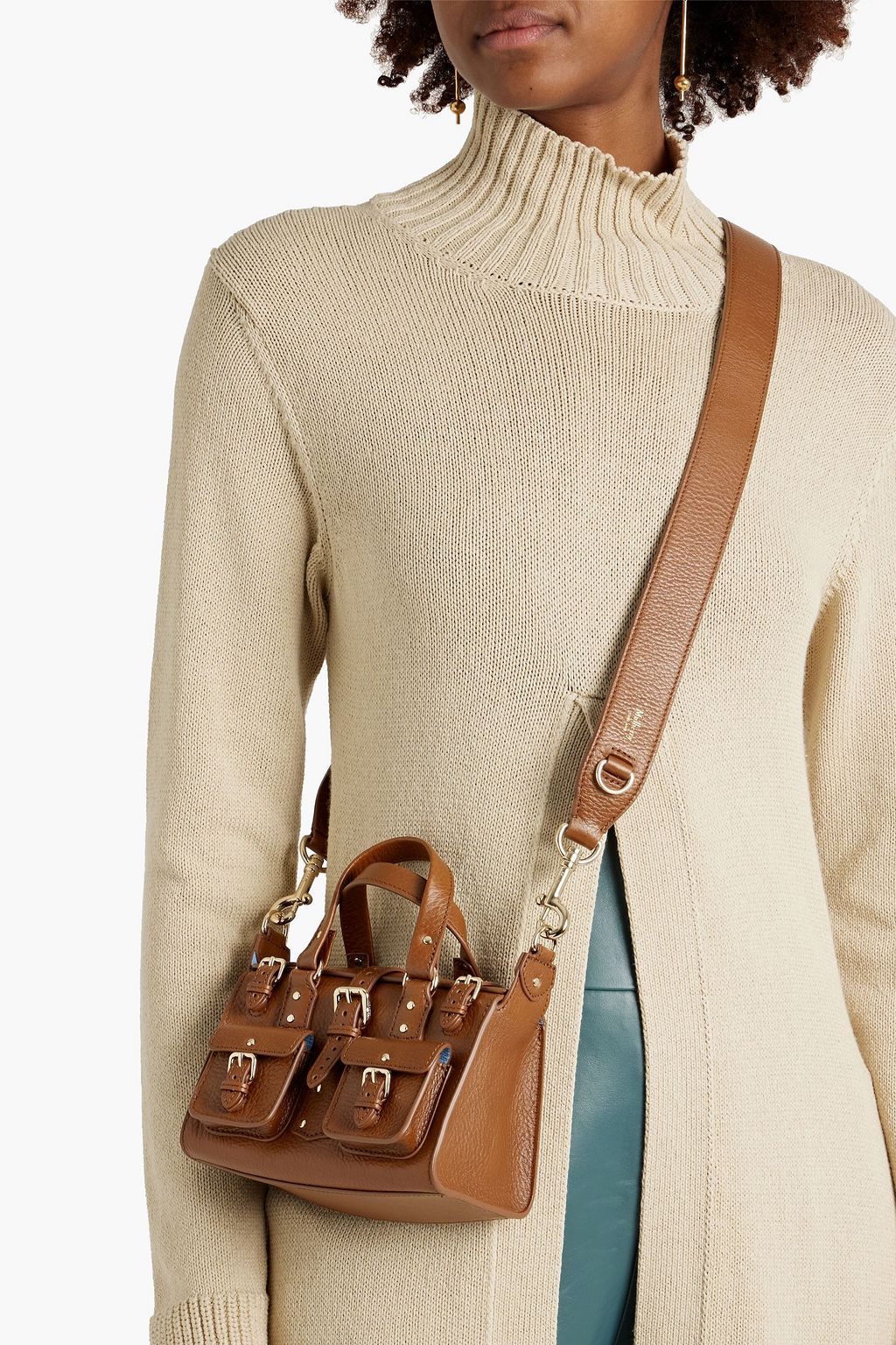 MULBERRY Mini Roxanne pebbled-leather shoulder bag