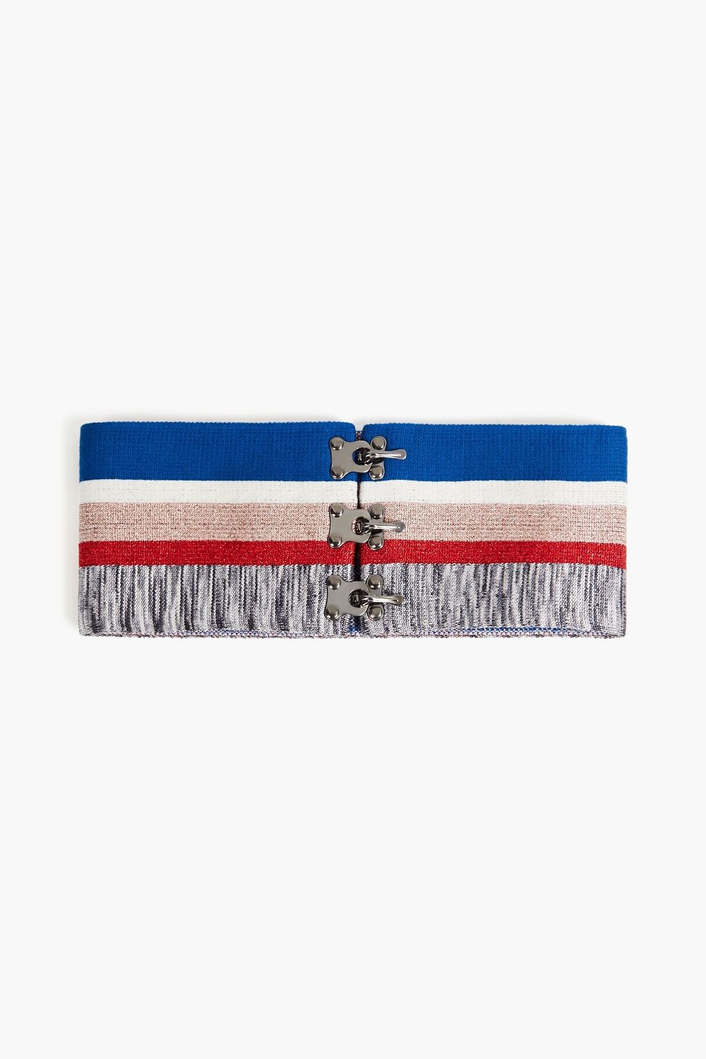 MISSONI Metallic striped knitted belt