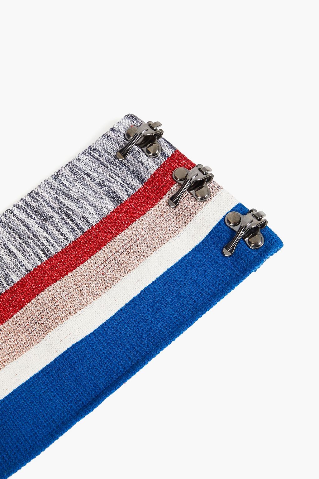 MISSONI Metallic striped knitted belt