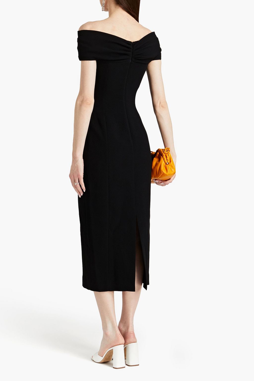 EMILIA WICKSTEAD Padma off-the-shoulder cutout crepe midi dress