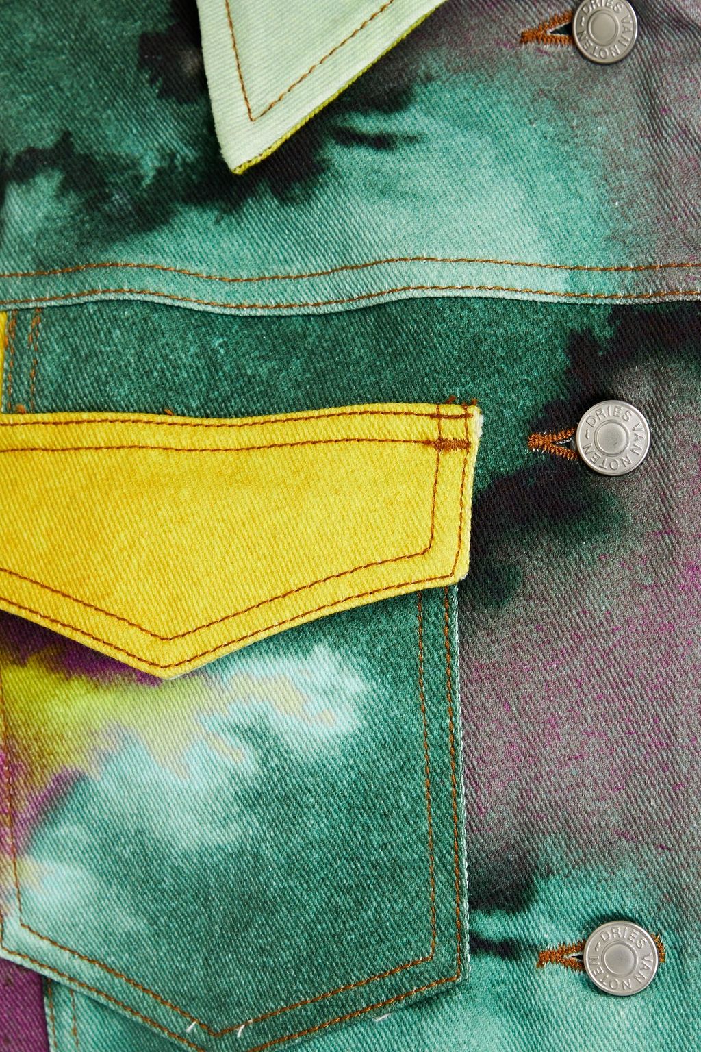 DRIES VAN NOTEN Tie-dyed denim jacket