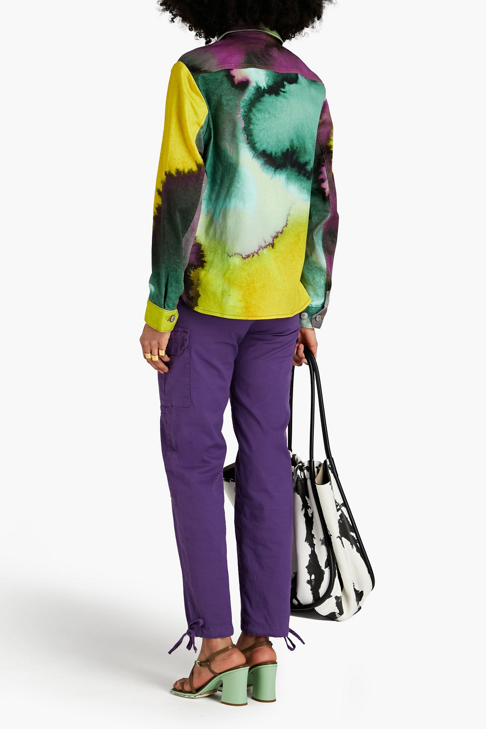 Dries Van Noten - Jeansjacke Mit Batikmuster - Gelb - Fr 34 