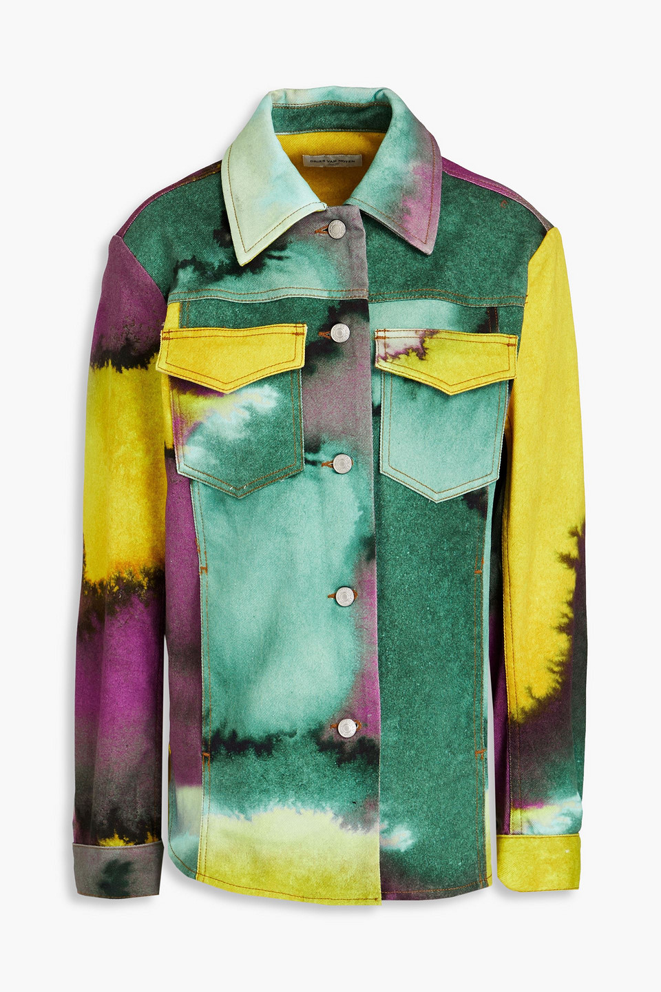 Dries Van Noten - Tie-dyed denim jacket - Yellow - FR 34