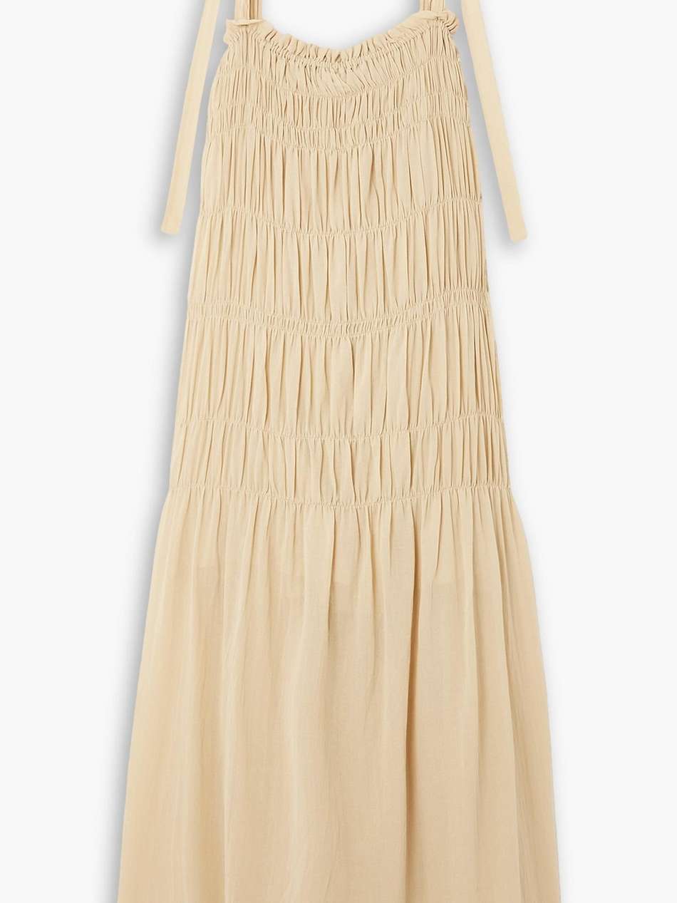 vyra tiered cotton-voile midi dress
