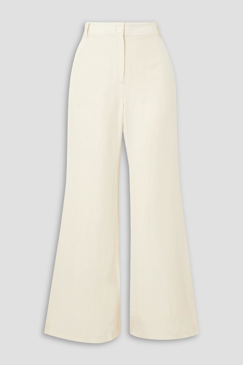 By Malene Birger Carass Cropped Woven Flared Pants In Cream