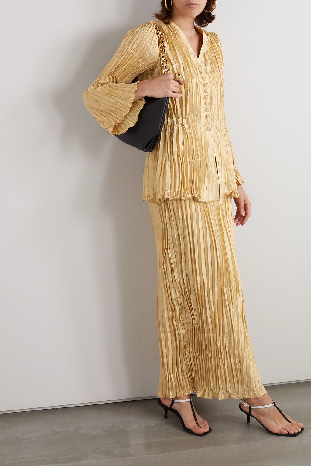 BY MALENE BIRGER تنورة Elisas طويلة من الحرير العضوي البليسيه