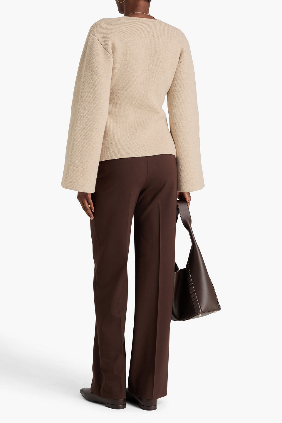  By Malene Birger - Double-breasted Wool Cardigan - Neutral - L 