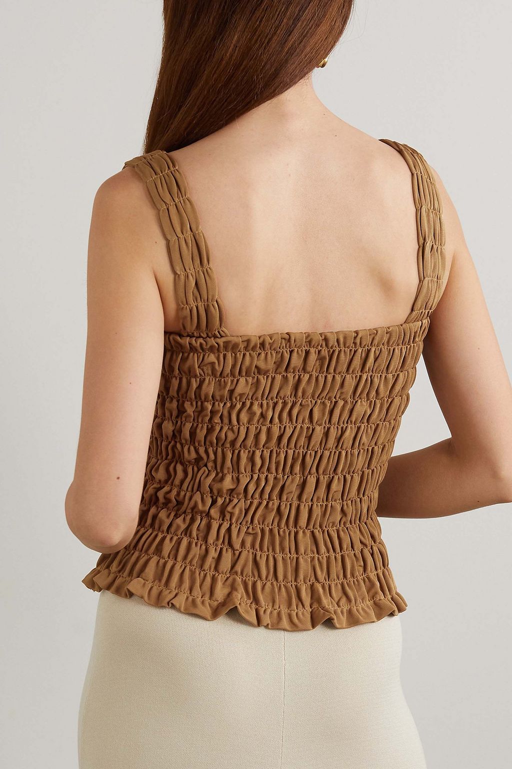 BY MALENE BIRGER Elnaz shirred stretch-jersey tank