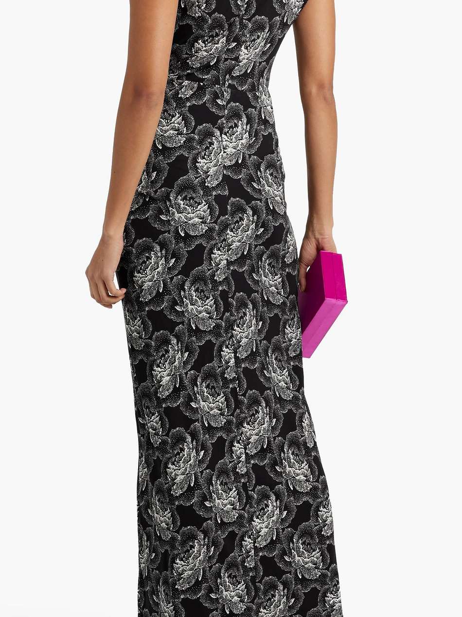 apollo ruched floral-print jersey maxi dress