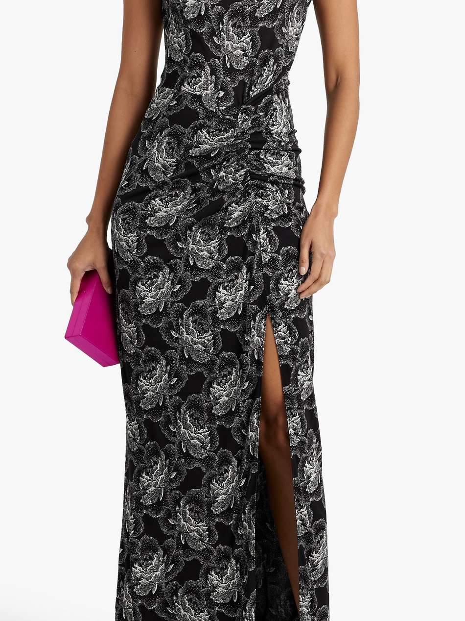 apollo ruched floral-print jersey maxi dress