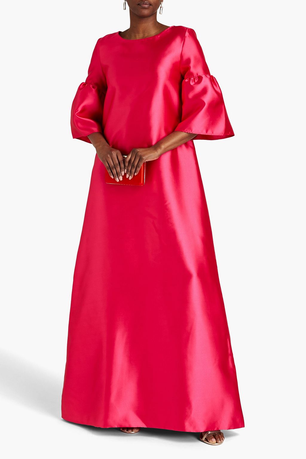 REEM ACRA Gathered mikado gown