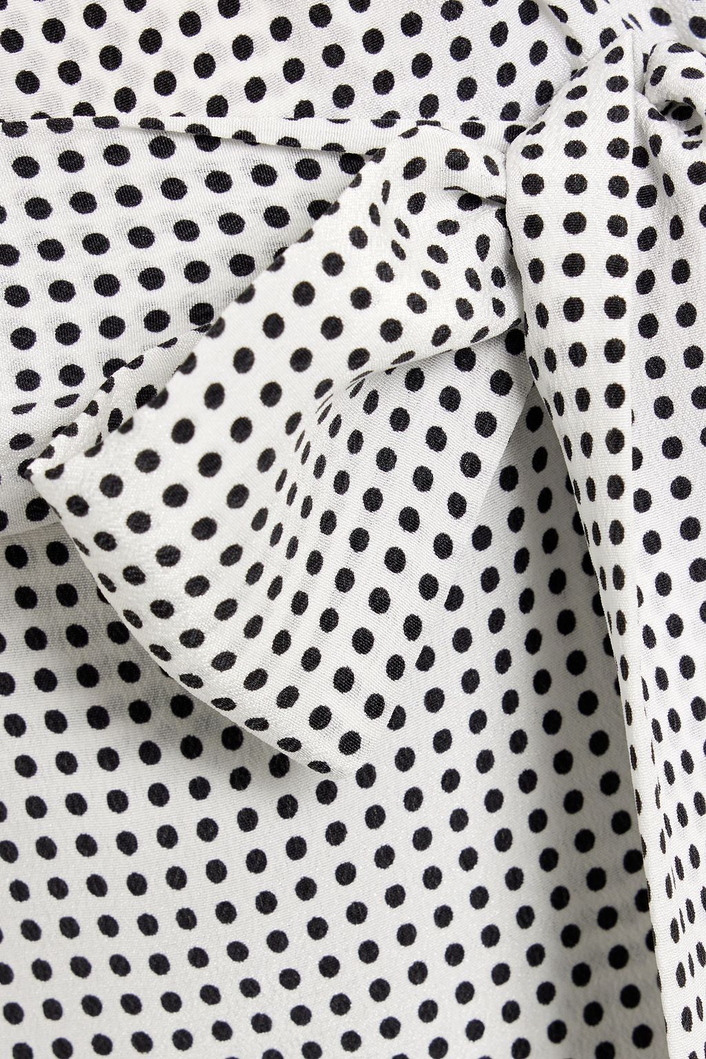 EQUIPMENT Cenna polka-dot silk crepe de chine wrap top