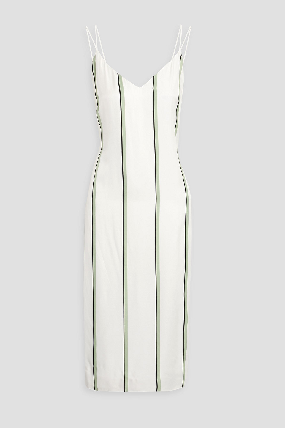 Shop Equipment Aita Striped Satin Dress In White